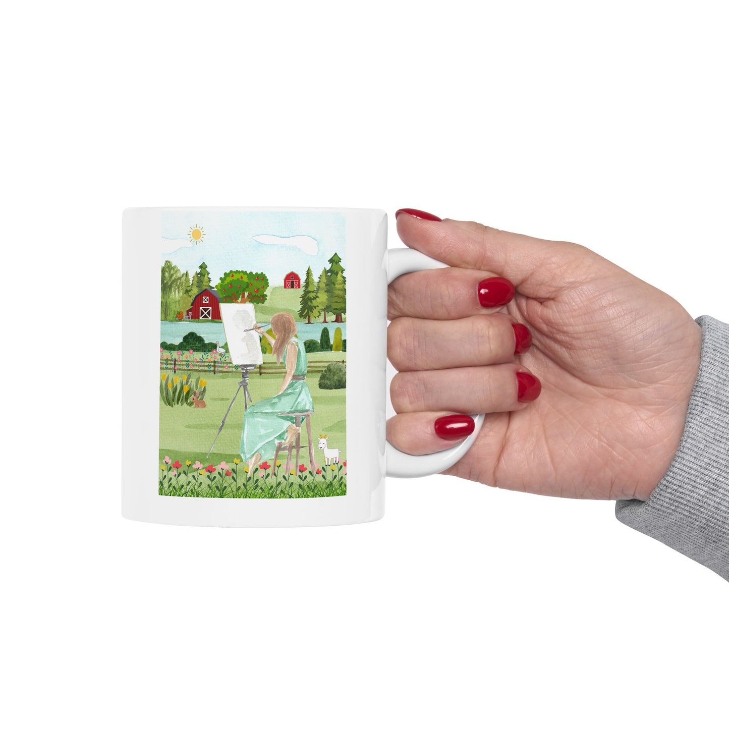 Peaceful Painter” Nature-Inspired Coffee Mug | Perfect Gift for Nature Lovers