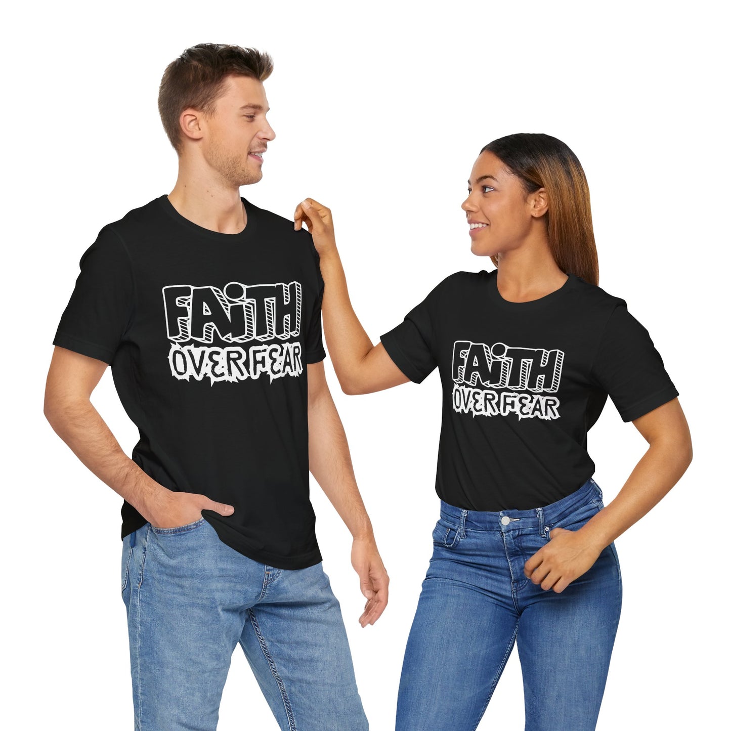 Faith Over Fear Unisex Jersey Tee - Inspirational Graphic T-Shirt