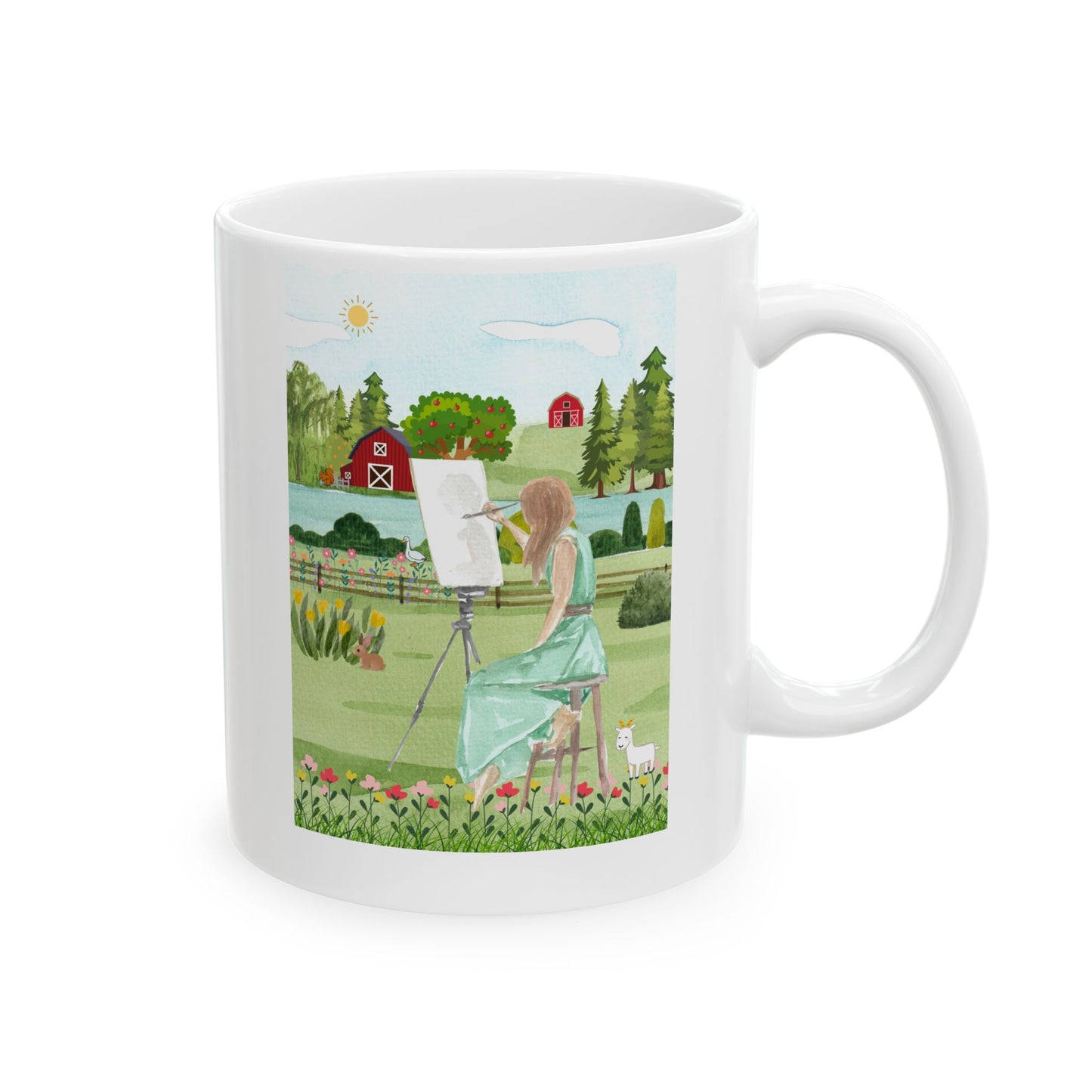 Peaceful Painter” Nature-Inspired Coffee Mug | Perfect Gift for Nature Lovers