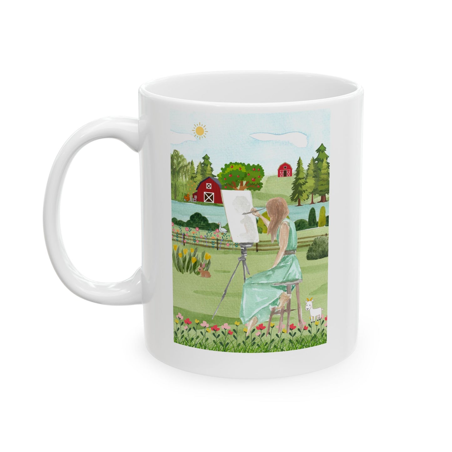 Peaceful Painter” Nature-Inspired Coffee Mug | Perfect Gift for Nature Lovers