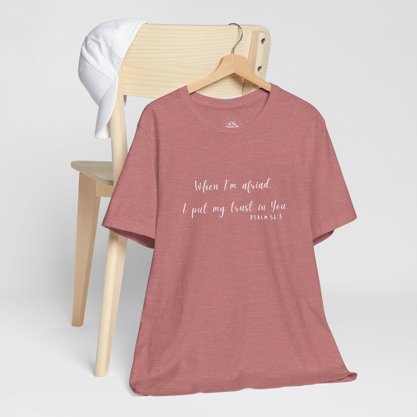 Faith-Inspired Unisex Tee - "When I'm Afraid, I Put My Trust in You" - Comfort & Hope
