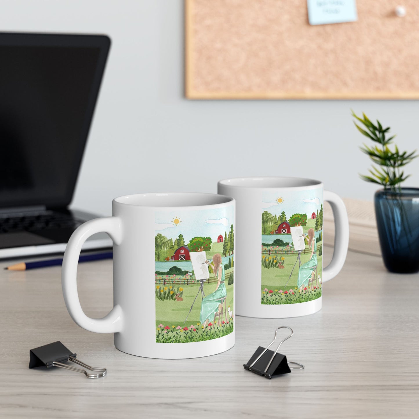 Peaceful Painter” Nature-Inspired Coffee Mug | Perfect Gift for Nature Lovers