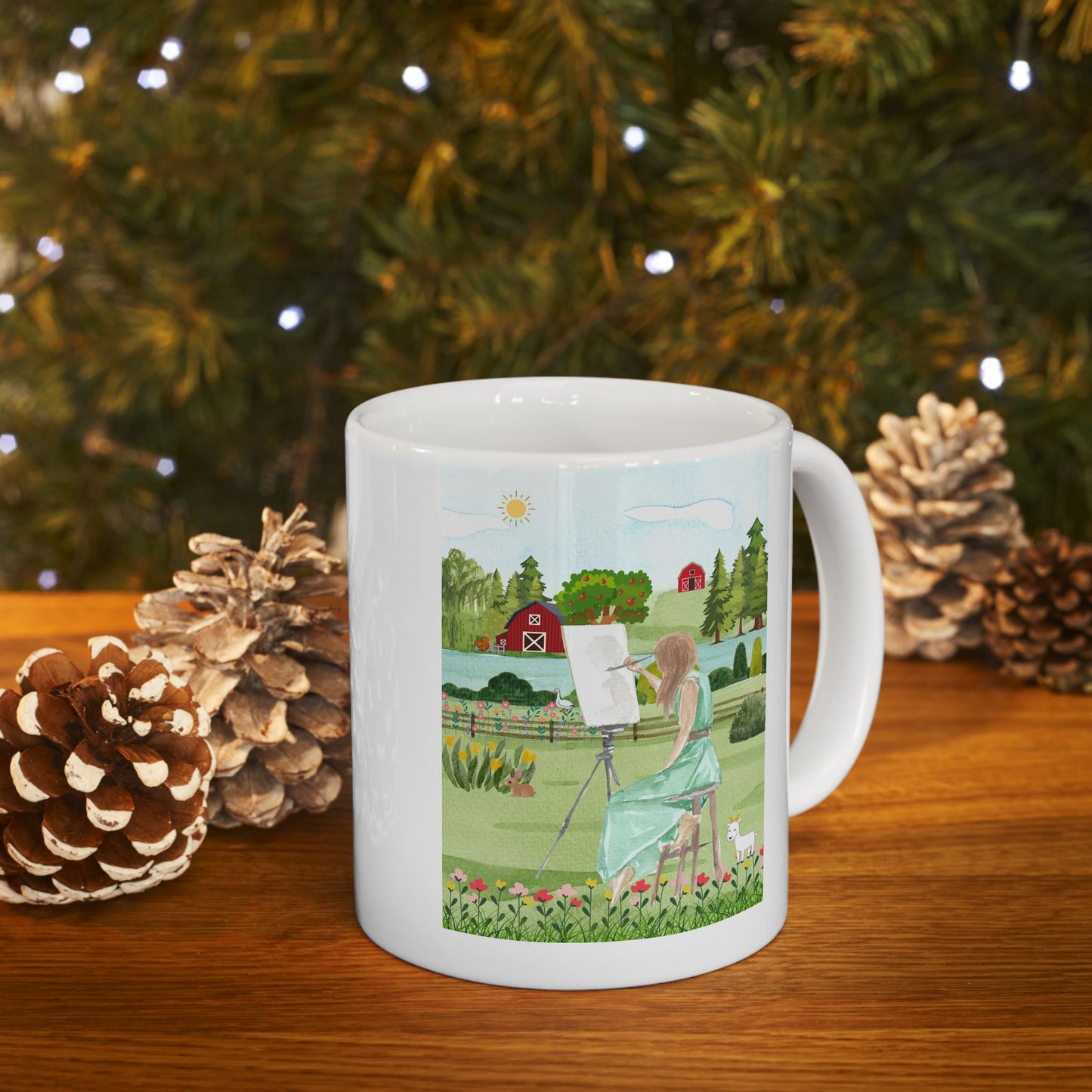 Peaceful Painter” Nature-Inspired Coffee Mug | Perfect Gift for Nature Lovers